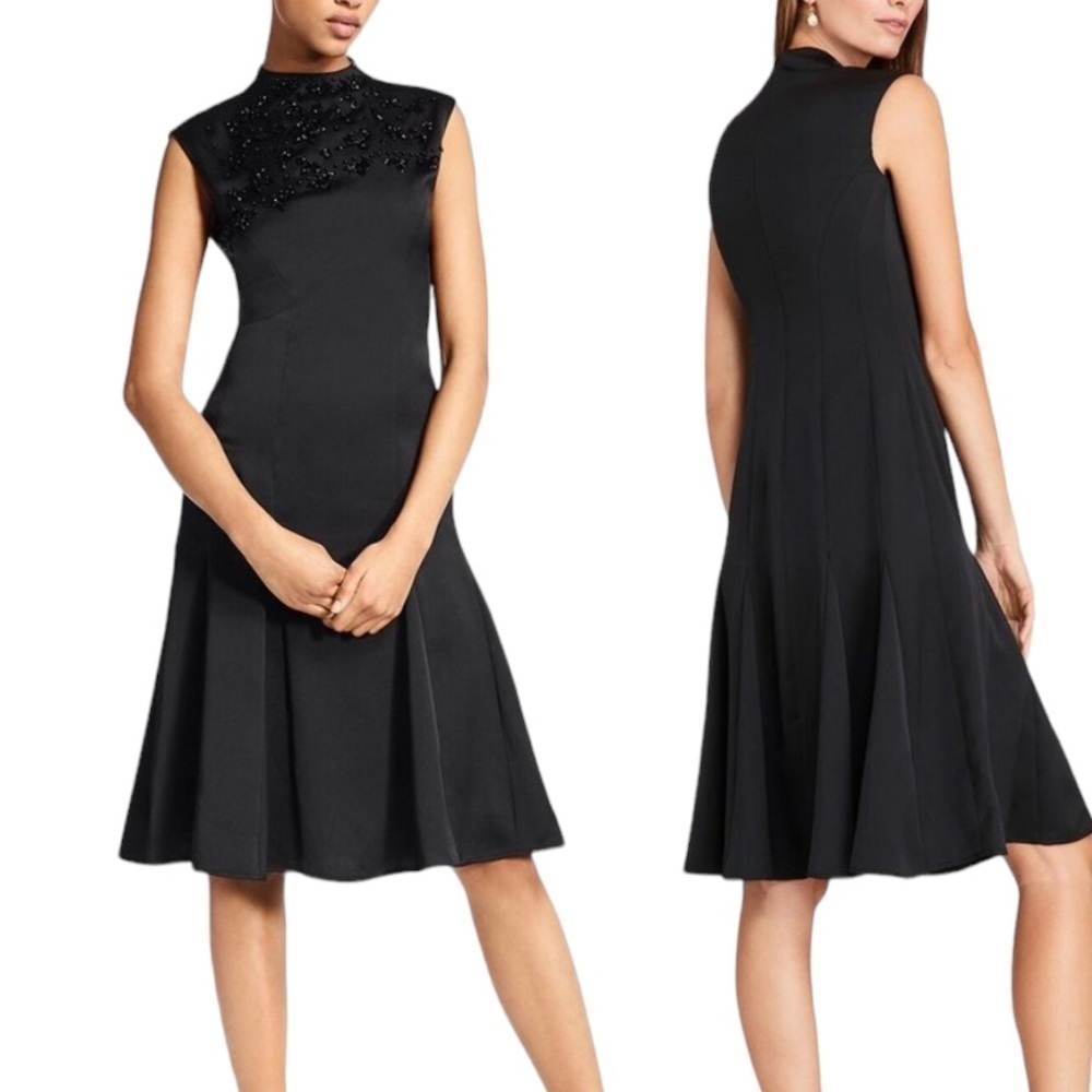Brooks Brothers Black Fit and Flare Dress Size 6